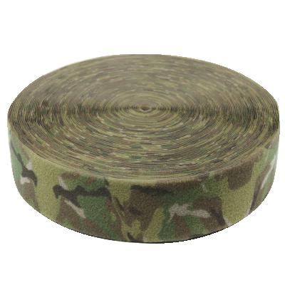 China 50% Polyester 50% Nylon Webbing Loops camouflage vlecro loop 10cm in express plastic bags for sale