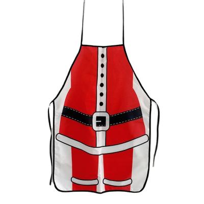 China 2021 Eco-Friendly Christmas Apron Santa Apron Adjustable Kitchen Cooking Apron For Christmas Party for sale