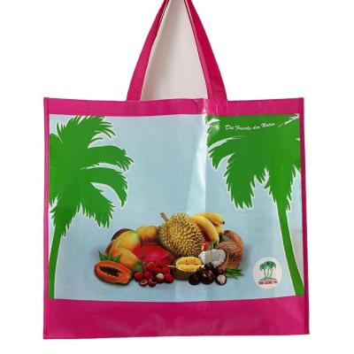 China Large Durable Eco - Friendly Laminated Non Woven Fruit Grocery Bag for sale