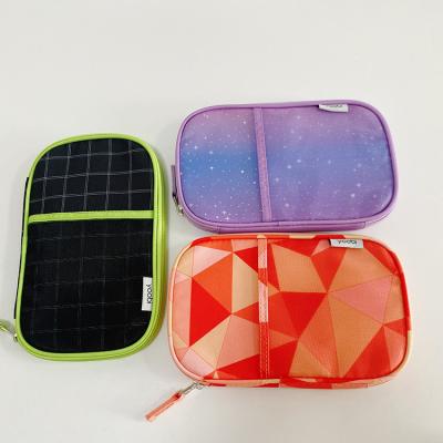 China Recyclable Durable Canvas Stationery Pencil Pouch With Double Layer for sale