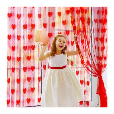 China Decorative Cute Heart Tassel Blackout Love Door Curtain String Curtain for sale