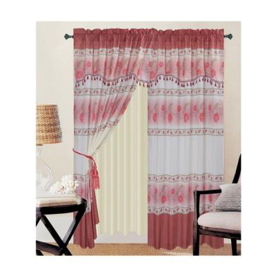 China Beautiful cheap wholesale insulated jacquard printed curtains with drapery for living room for sale