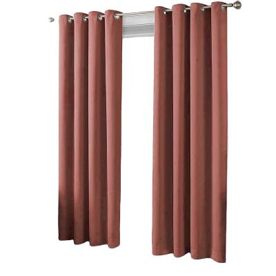 China Blackout Grommet Thermal Insulated Room Blackout Solid Curtains For Living Room Bedroom for sale