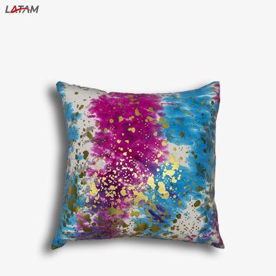 China Tied Tied Dyed Cushion Cover Home Decor Wholesale Viable Foil Printing Cushion Cover for sale