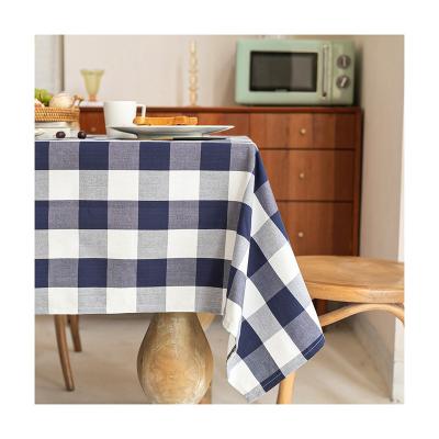 China LATAM Style Living Room Nordic Table Mat Rectangular Tablecloth Wholesale Cotton Pattern Waterproof Tablecloth Grid Cloth and Square Cloth for sale