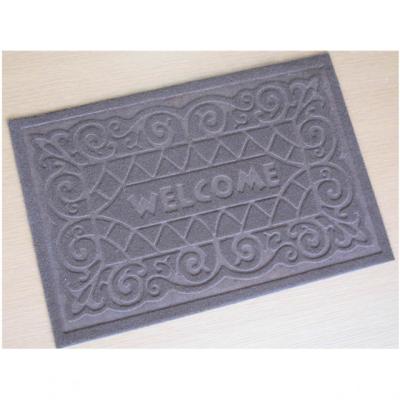 China Waterproof Wholesale Cheap Anti-Slip Rubber Backed Embossed Polyester Carpet Floor Mats for sale