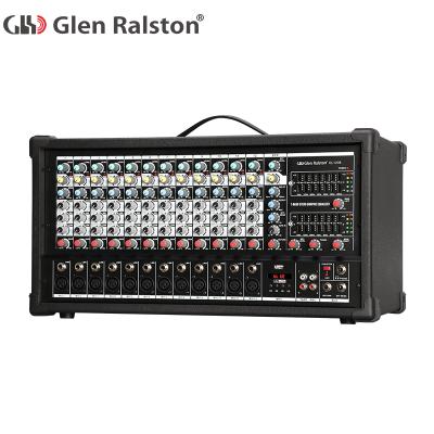 China Glen Ralston 12 Channel Professional Digital Music DJ Mixer Audio Controller with 700W DJ Audio Mixer with Low Price and USB 61.5*36.5*36.5(cm) for sale