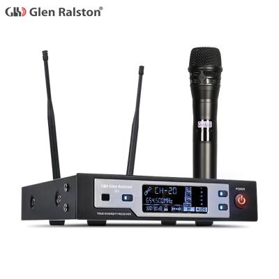 China Noise Canceling Glen Ralston True Diversity High Sensitivity Professional Wireless Microphone for sale