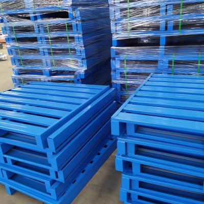 China Industrial Heavy Duty Steel Pallets Load Capacity 500KG-3000KG And Customizable for sale