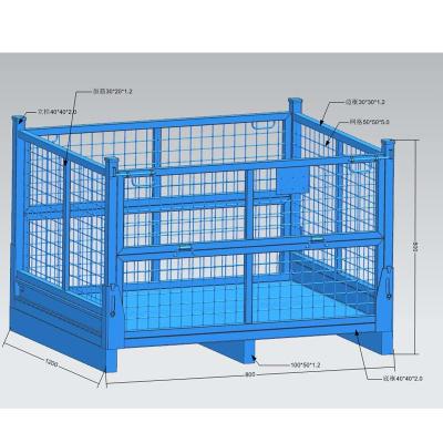 China Customized Industrial Warehouse stackable pallet boxes Heavy Duty Storage Cage for sale