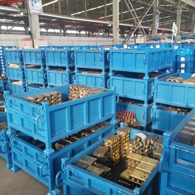 China Caja de palets de metal plegable de trabajo pesado para almacenamiento y embalaje industrial en venta