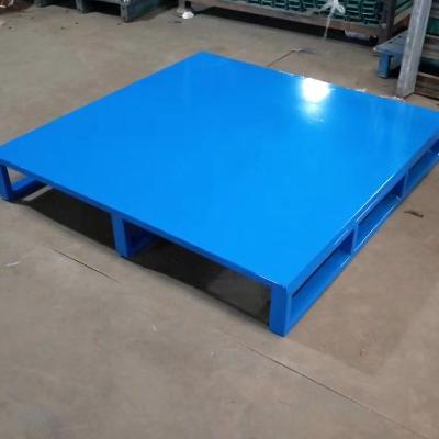 China Customized Industrial Warehouse Steel Pallet Heavy Duty Steel Pallet 2 Way Entry for sale