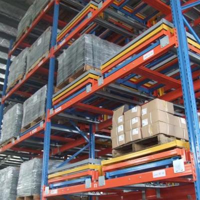 China Customizable  Push Back Pallet Rack Manufacturers Industrial Racking  For Intensive Storage System for sale