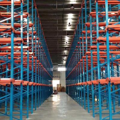 China Customized Warehouse Storage Drive In Rack Pallet Racking 2-7 Levels for sale