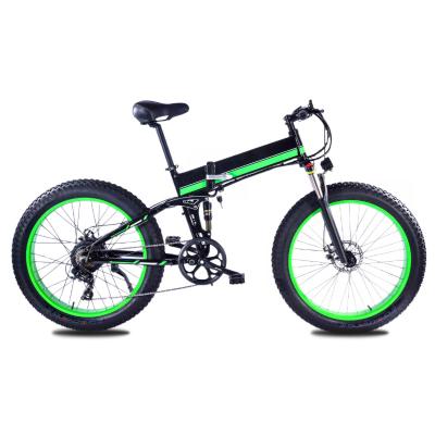 China TDE-08 26inch 4.0 Aluminum Alloy Full Suspension Frame Full Suspension Electric Bike Folding Electric Bike for sale