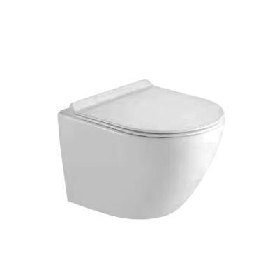 China P Trap Ceramic One Piece Wall Hung Toilet For Bathroom Elegant Design Double-flow New Design Bathroom Toilet Manufacturer for sale