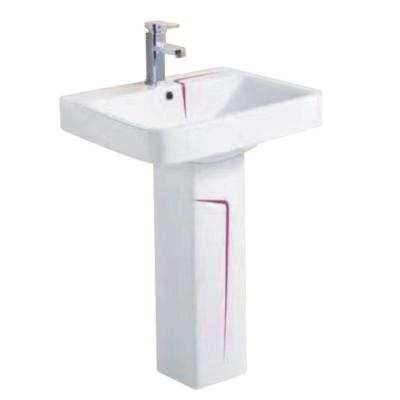 China Easy Clean Luxury Square Lavamanos Scam Free Pedestal Wash Basin Pedestal for sale