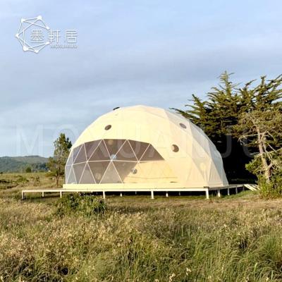 China Geodesic Dome Type Tent Stake House Hotel Party Tent Glamping Tube Clear Outside Spherical Glamping Dome for sale