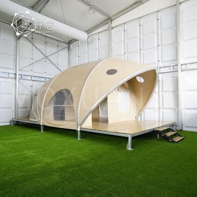 China Extended Type Winter Custom Frame Outdoor Seashell Around Glamping Hotel Tent Hotel Viewing Deck for sale