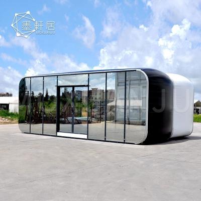 China Fashion 8M Luxury Glass Glamping Box Hotel Tent House Glass Resort For Shop Outdoor Tent for sale