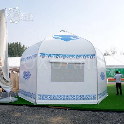 China Extended Type Custom Luxury Aluminum Frame Mongolian Yurt Glamping Tent For Sale for sale