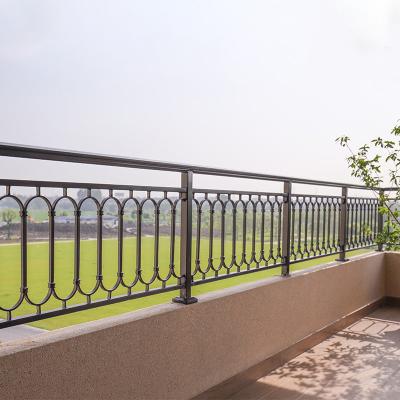 China Modern High Quality Wrought Aluminium Balusters Aluminium Stair Railings Handrail Rolled Metal Balcony Balustrades for sale