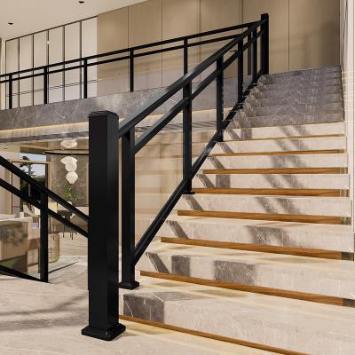 China Modern Modern Decking Balustrades Railing Design House Villa Park Garden Outdoor Aluminum Square Deck Balustrade Handrail for sale