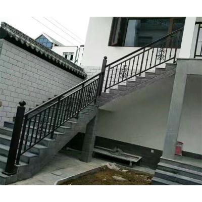 China Modern High Quality Wrought  Aluminium Stair Railings Handrail Rolled metal Balcony Balustrades for sale