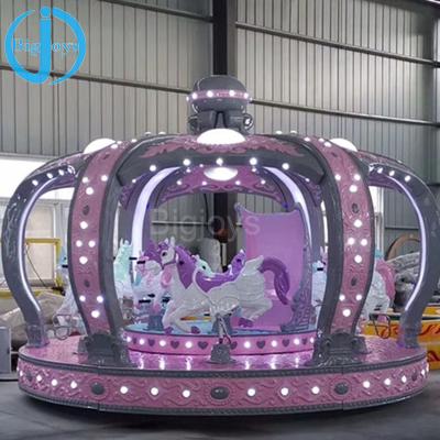 China FRP & stainless steel kids amusement carousel horse ride, lovely kids amusement carousel ride for sale for sale