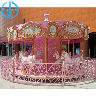 China FRP & stainless steel kids amusement carousel horse ride, lovely kids amusement carousel ride for sale for sale