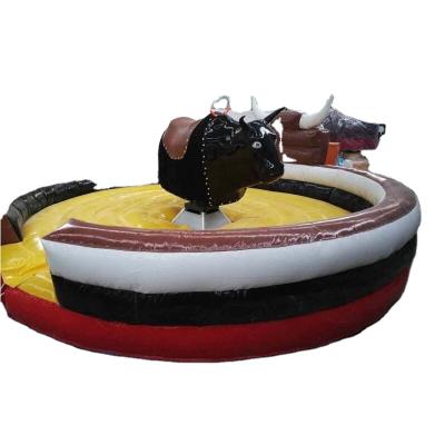 China fiberglass & stainless steel& PVC Mat Inflatable Mechanical Bull Equipment, Mechanical Simulator Bull Riding For Sale for sale