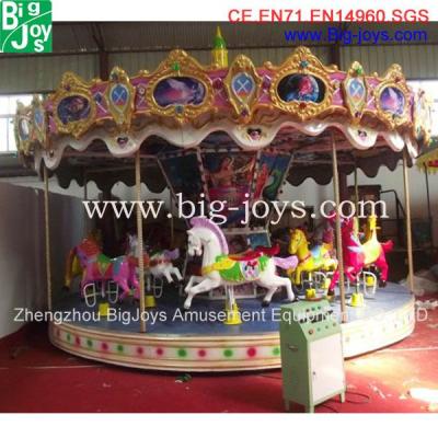 China Amusement Park Steel Luminous Lush Good Attractive Carousel for sale