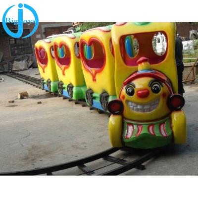 China Fiberglass and steel fun rides electric train for sale, mini clown train for kids for sale