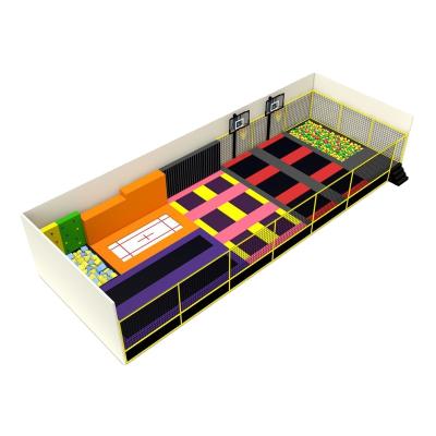 China With protective net commercial playground trampoline indoor park for sale kids indoor trampoline area for sale