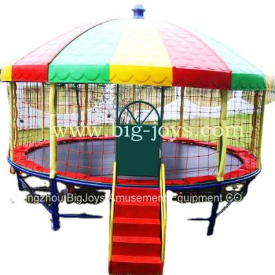 China Galvanized Tubes Kids Trampoline / Jumping Bed , Jumping Bed Trampolines For Kids for sale