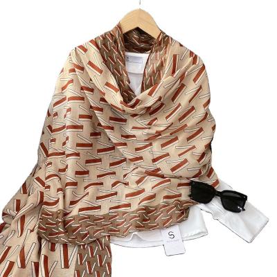 China Hot Sale Fashion Lady Scarves Shawls Trendy Design Luxury Scarf Multi Print Hijabs Silk Long Scarves for sale