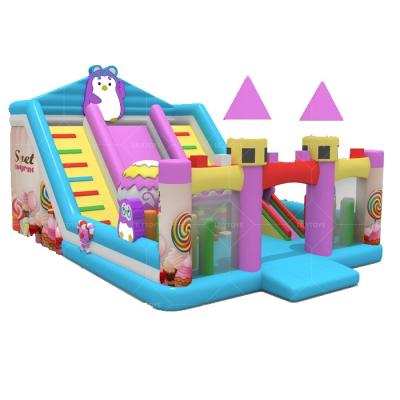 China Other Factory Builder Huge Outdoor Commercial Bouncy Castle Slide Amusement Park Bouncy Rides Inflatable Slide Jumping For Sale for sale