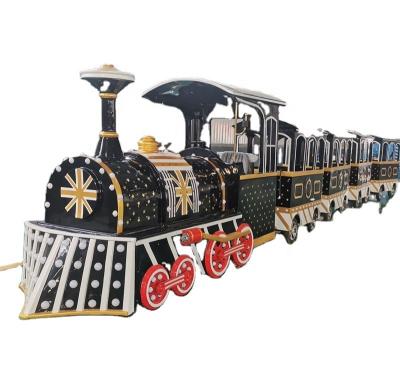 China Large Fiberglass Amusement Park Rides Theme Park Outdoor Ride Trackless Train for sale