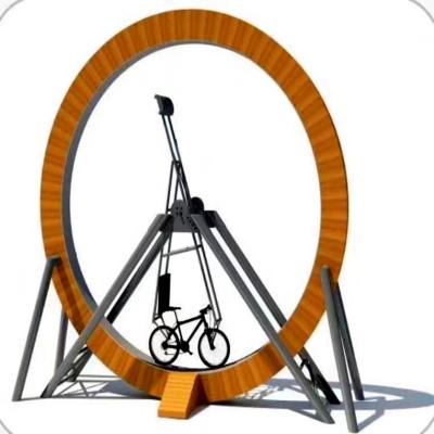 China Promotional metal carnival products children amusement park metal games 360 rotation modern adult indoor outdoor modern bike ride for sale