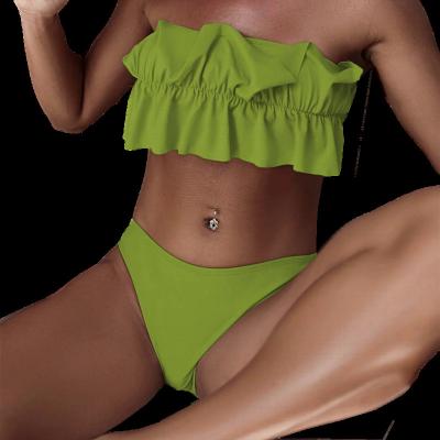 China Plus size swimwear manufacturer Sexy Female Thong wholesale bikini set female color strapless sexy swimsuit for sale