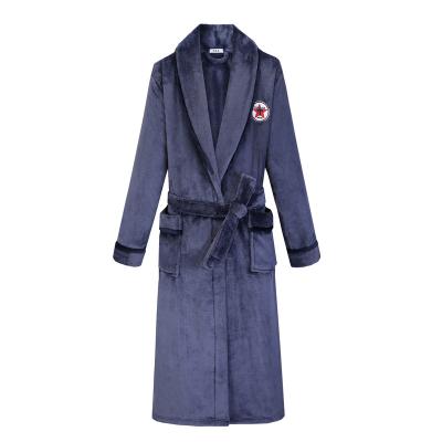 China High Quality Tibetan Green Deep Sleepwear Mens Soft Skin Flannel Winter Bathrobe for sale