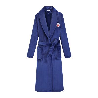 China Latest Soft Skin Design Top Quality Flannel Man Bathrobe Winter Robe Sleepwear for sale