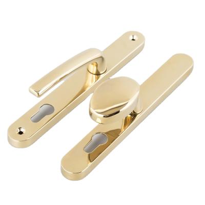 China Modern ISO9001Factory OEM Powder Coating Modern European Style Gold Interior Zinc Alloy Door Handle for sale