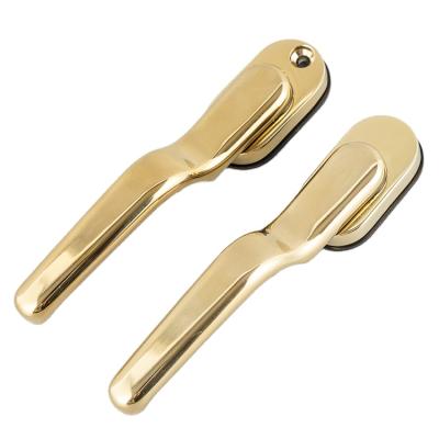 China OEM ISO9001 Fashion Design Fashion Satin Chrome Gold Color Satin PVD Interior Door Zinc Alloy Lever Handle for sale