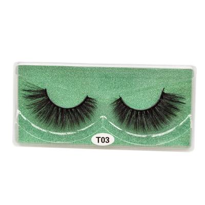 China Long a pair natural boxed three-dimensional multi-layer false thick natural flexible chemical fiber eyelashes 3D manufacturers wholesale for sale