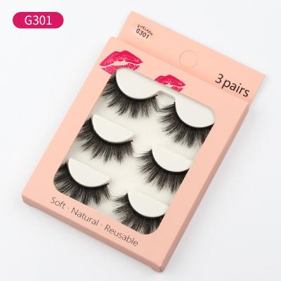 China Long natural manufacturers wholesale three fashioneyelashes false eyelashes for sale