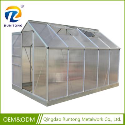 China Promotional Customization Easily Assembled Aluminum Greenhouse Parts Poly Film Natural Ventilation Plastic Transparent Garden Shed for sale