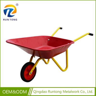 China Qingdao RUNTONG Children Metal Wheelbarrow for Children, Toy Wheelbarrow for sale