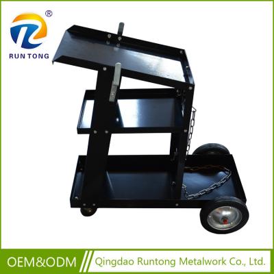 China Industrial Wholesale High Quality Factory Price Omnidirectional Worker 4 Wheels Black Welding Cart for sale