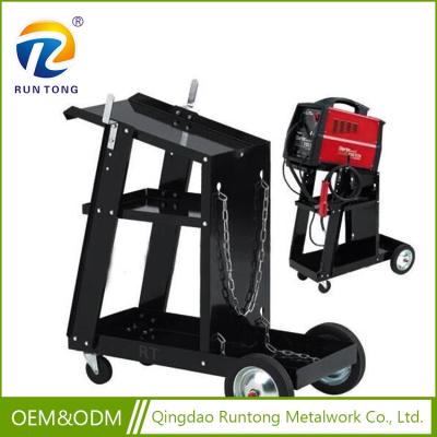 China Industrial Eco - Friendly Useful High Quality Four Wheel Omnidirectional Black Welding Tool Cart for sale